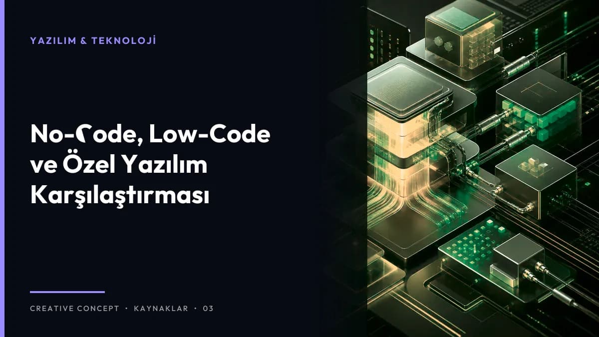No-Code, Low-Code ve Özel Yazılım Karşılaştırması