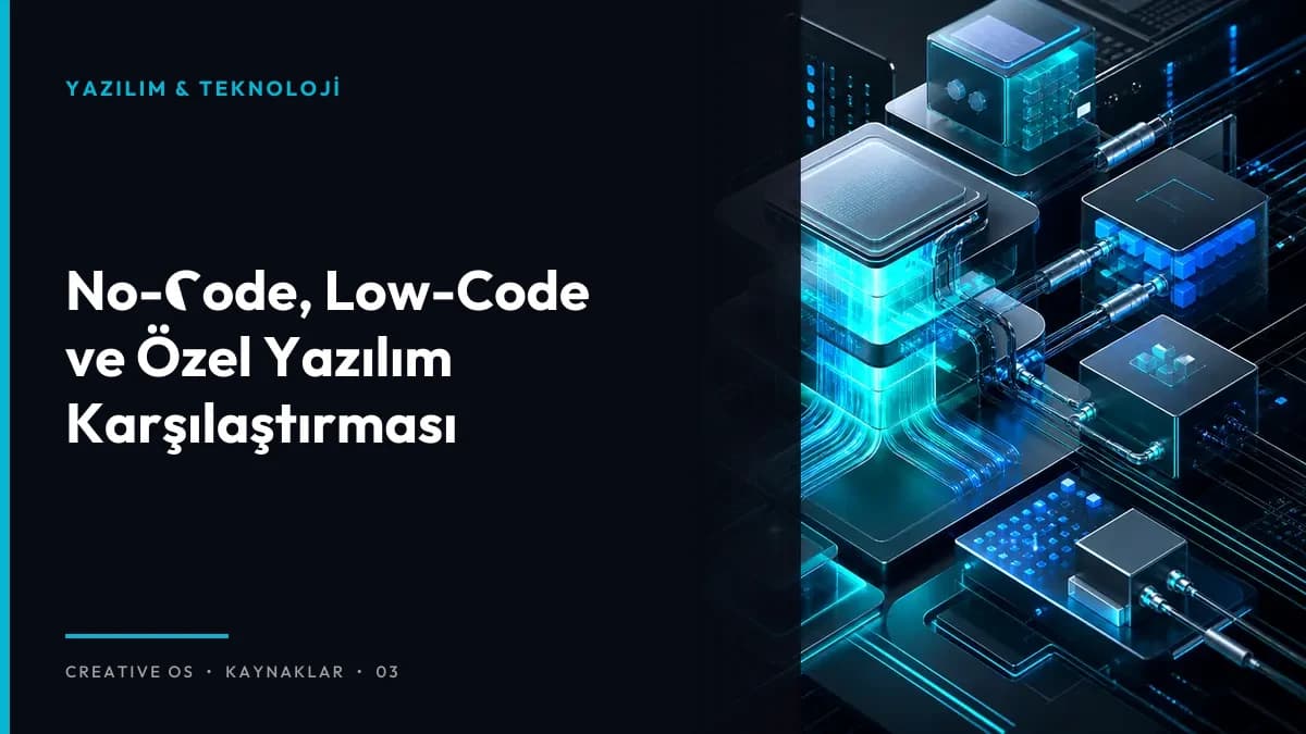 No-Code, Low-Code ve Özel Yazılım Karşılaştırması