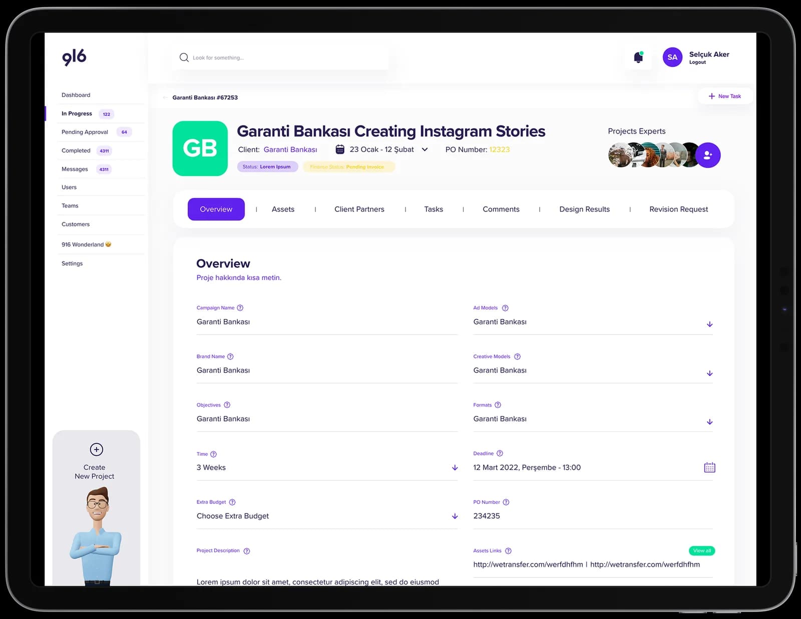 916 Digital — SaaS & Dashboard