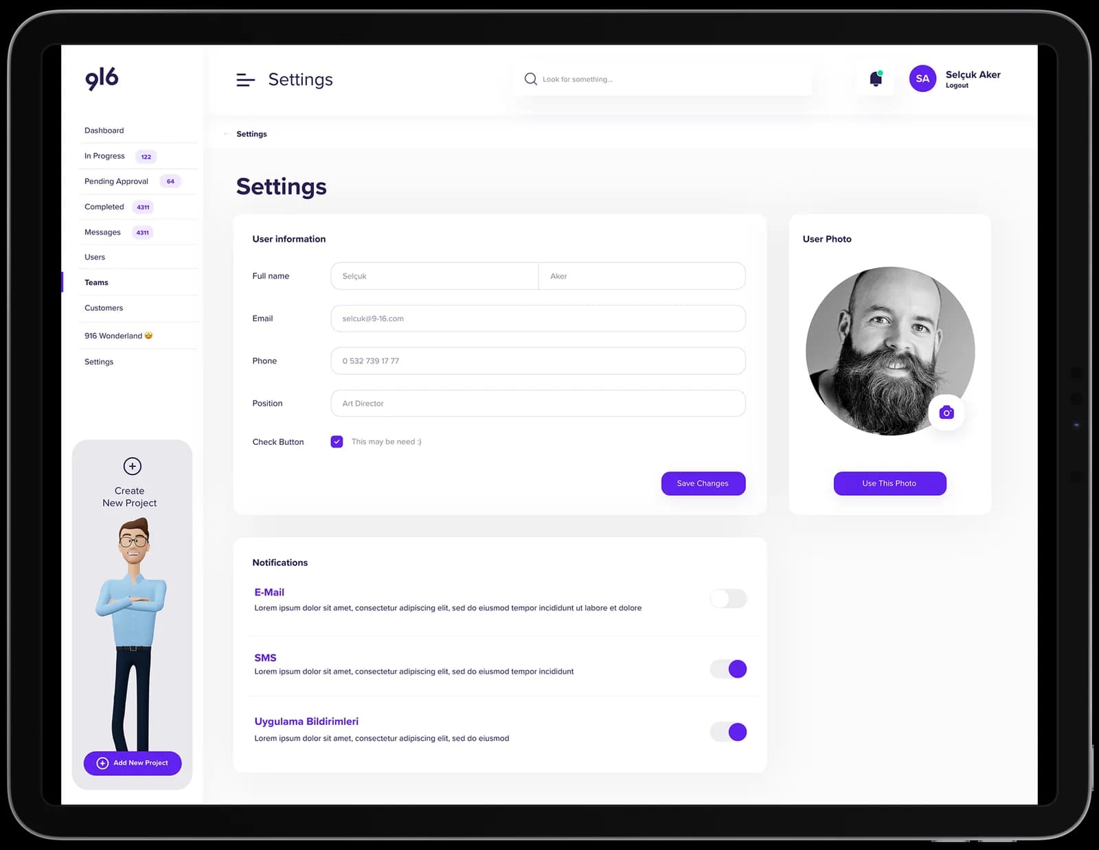 916 Digital — SaaS & Dashboard