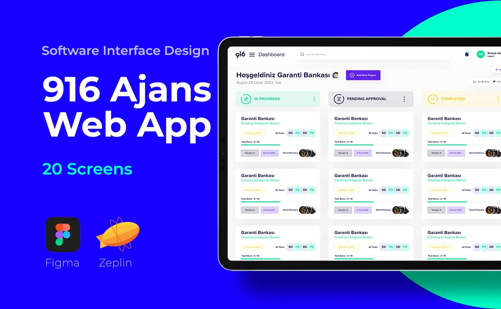 916 Digital — SaaS & Dashboard çalışması