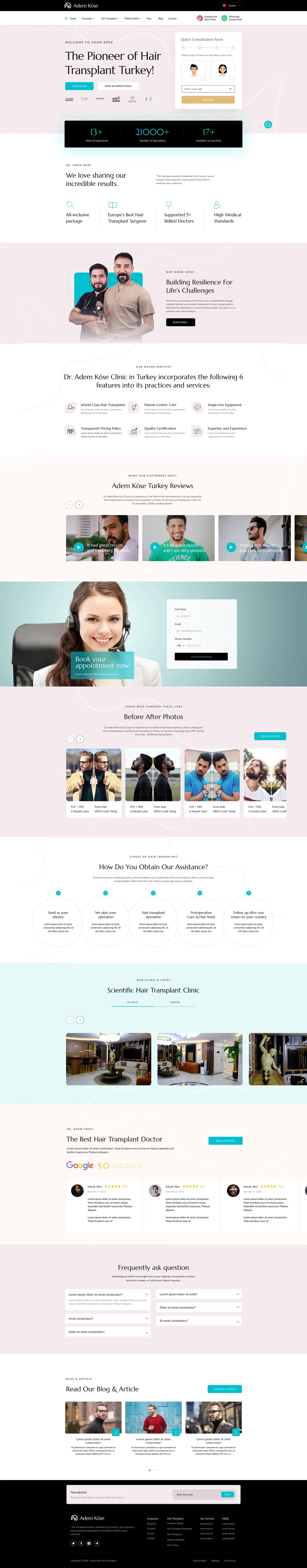 Adem Köse Hair Transplant — Web Sitesi