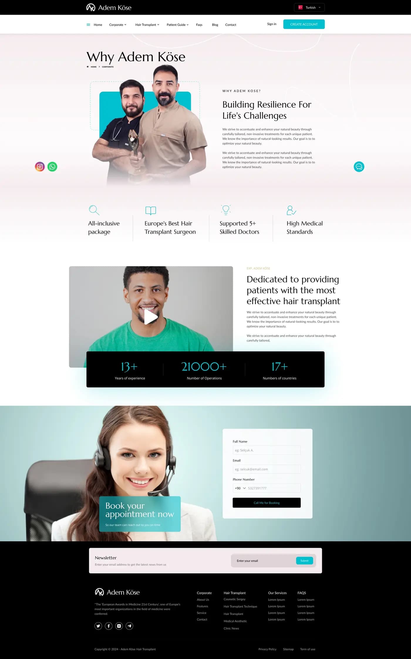 Adem Köse Hair Transplant — Web Sitesi