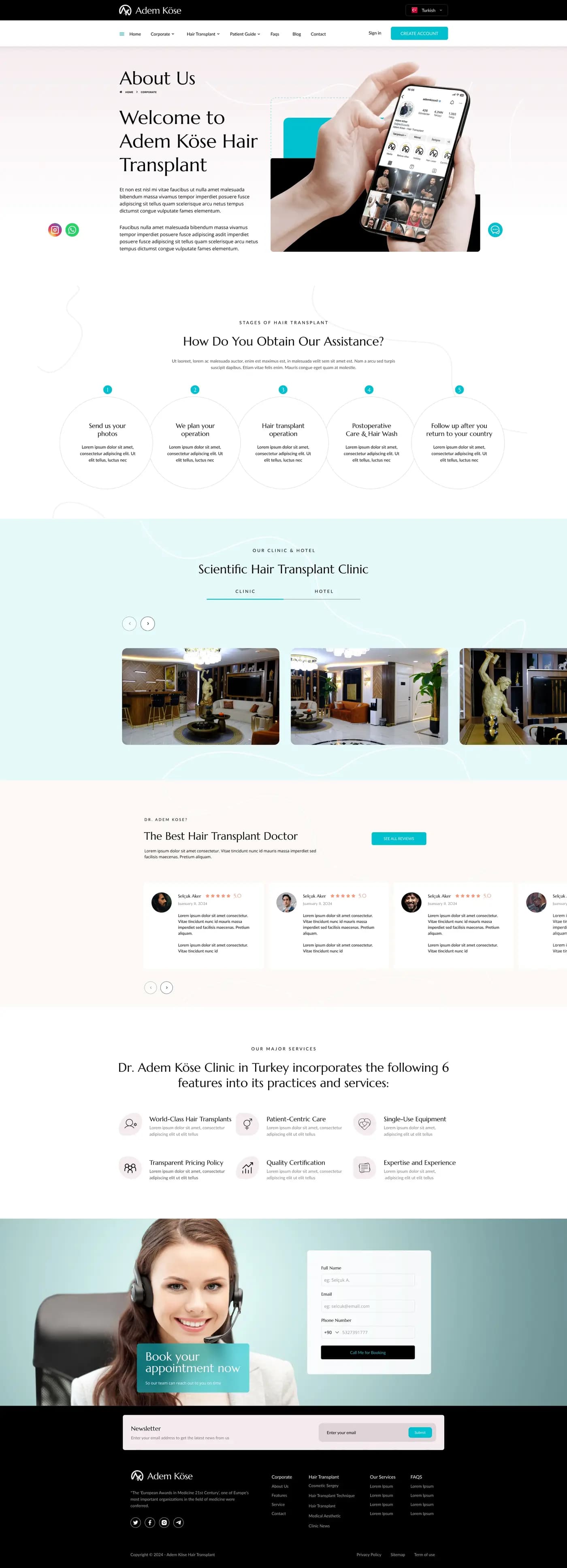 Adem Köse Hair Transplant — Web Sitesi