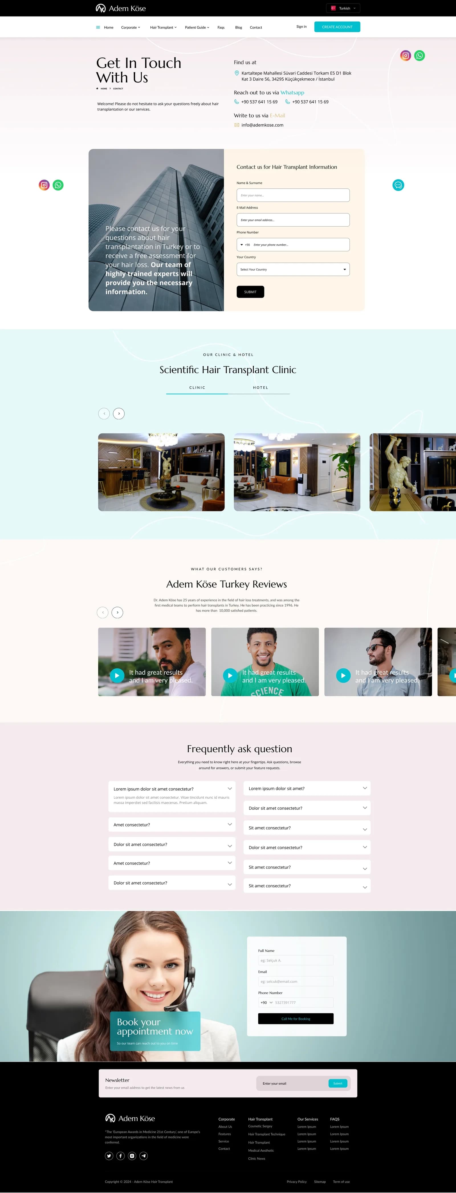 Adem Köse Hair Transplant — Web Sitesi