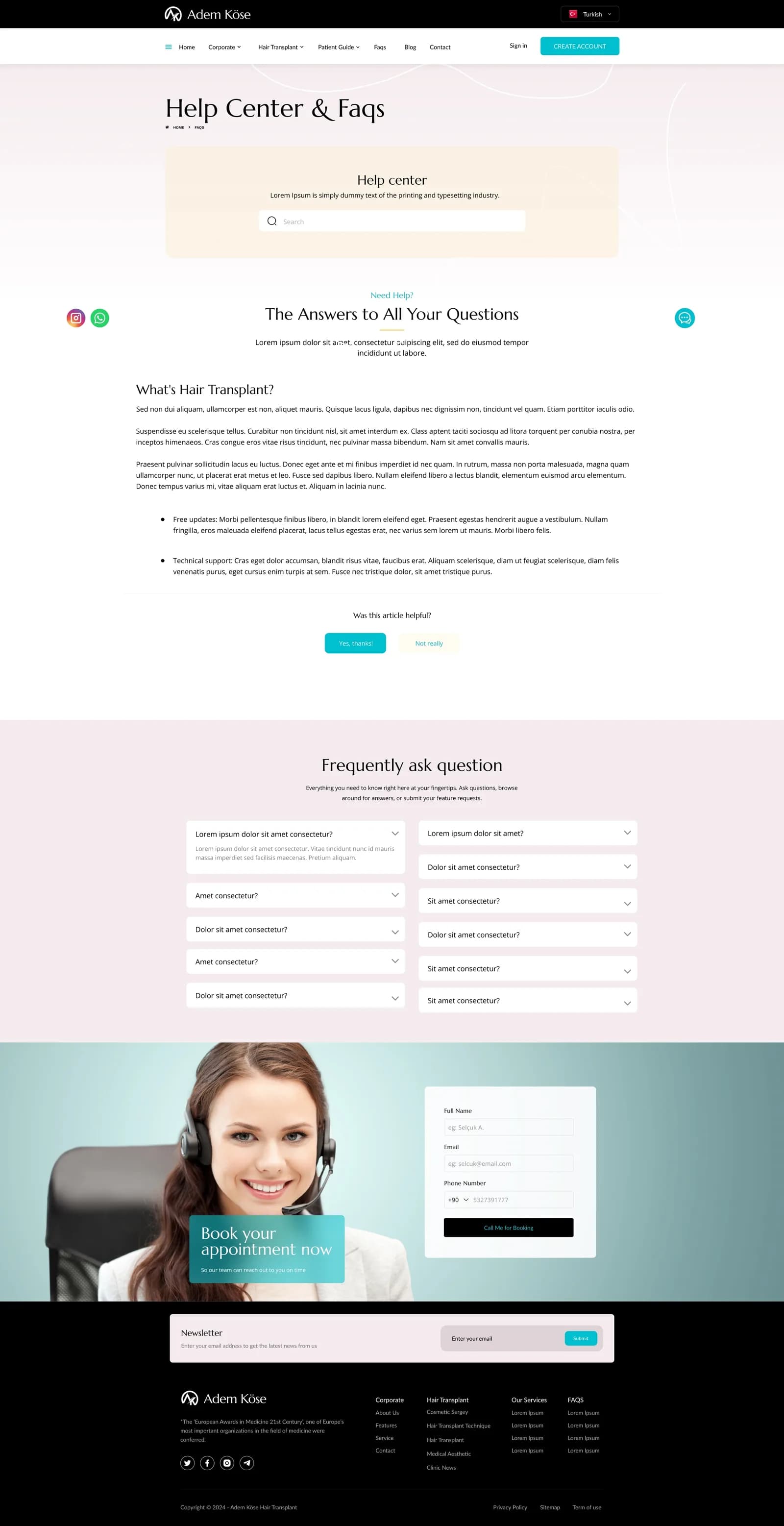 Adem Köse Hair Transplant — Web Sitesi