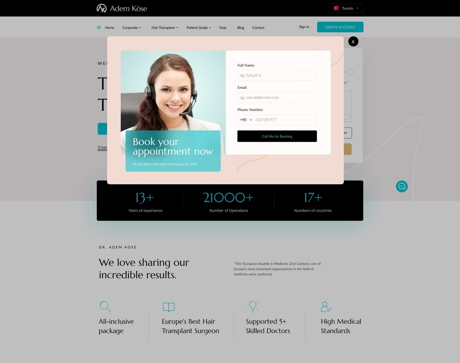 Adem Köse Hair Transplant — Web Sitesi