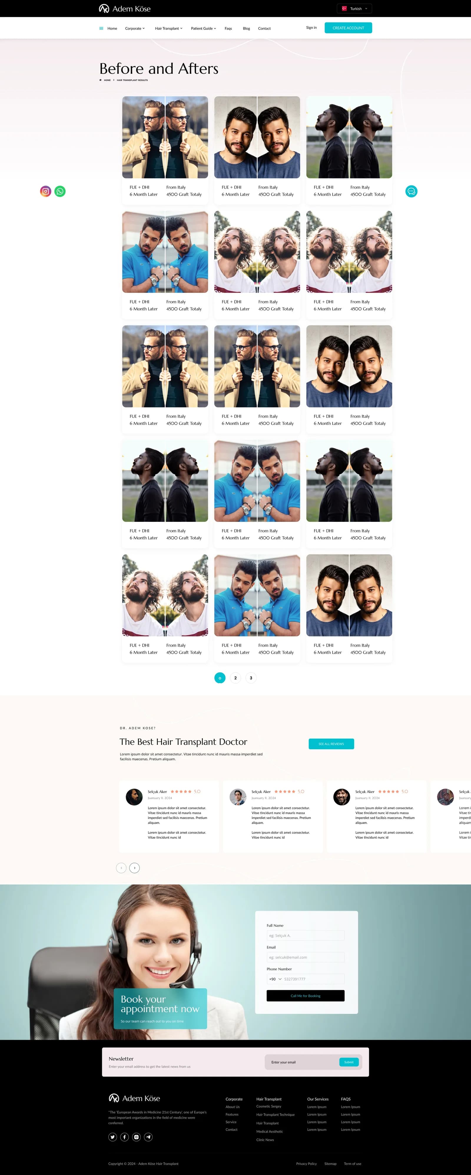 Adem Köse Hair Transplant — Web Sitesi