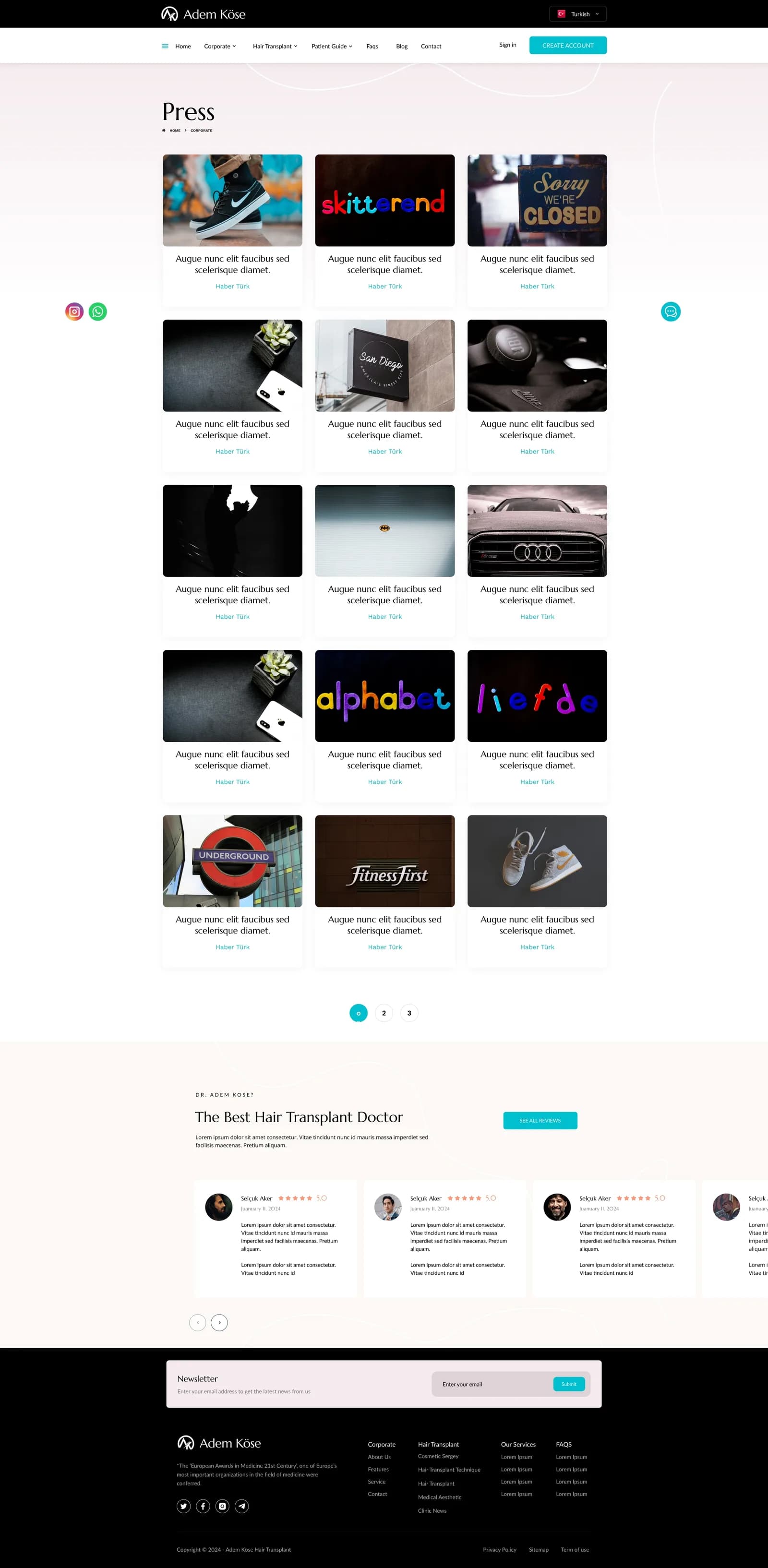 Adem Köse Hair Transplant — Web Sitesi