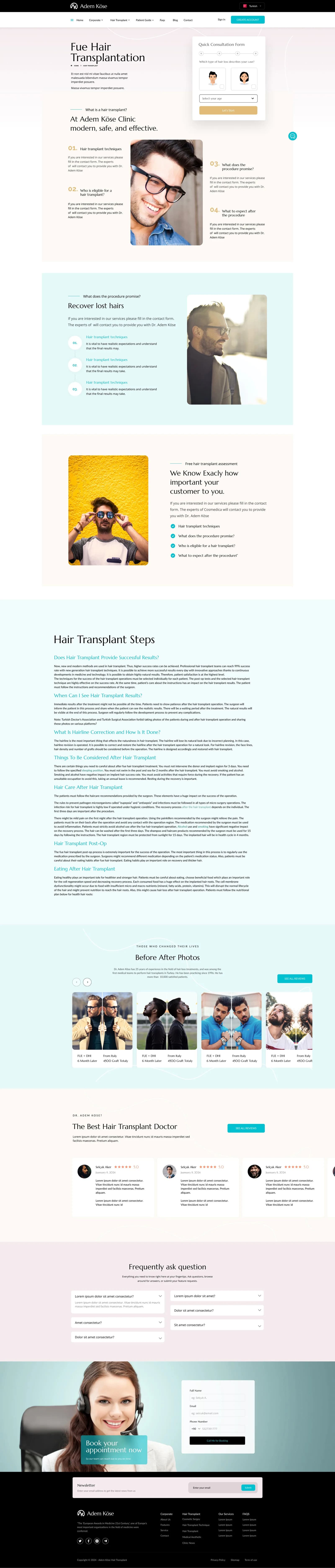 Adem Köse Hair Transplant — Web Sitesi