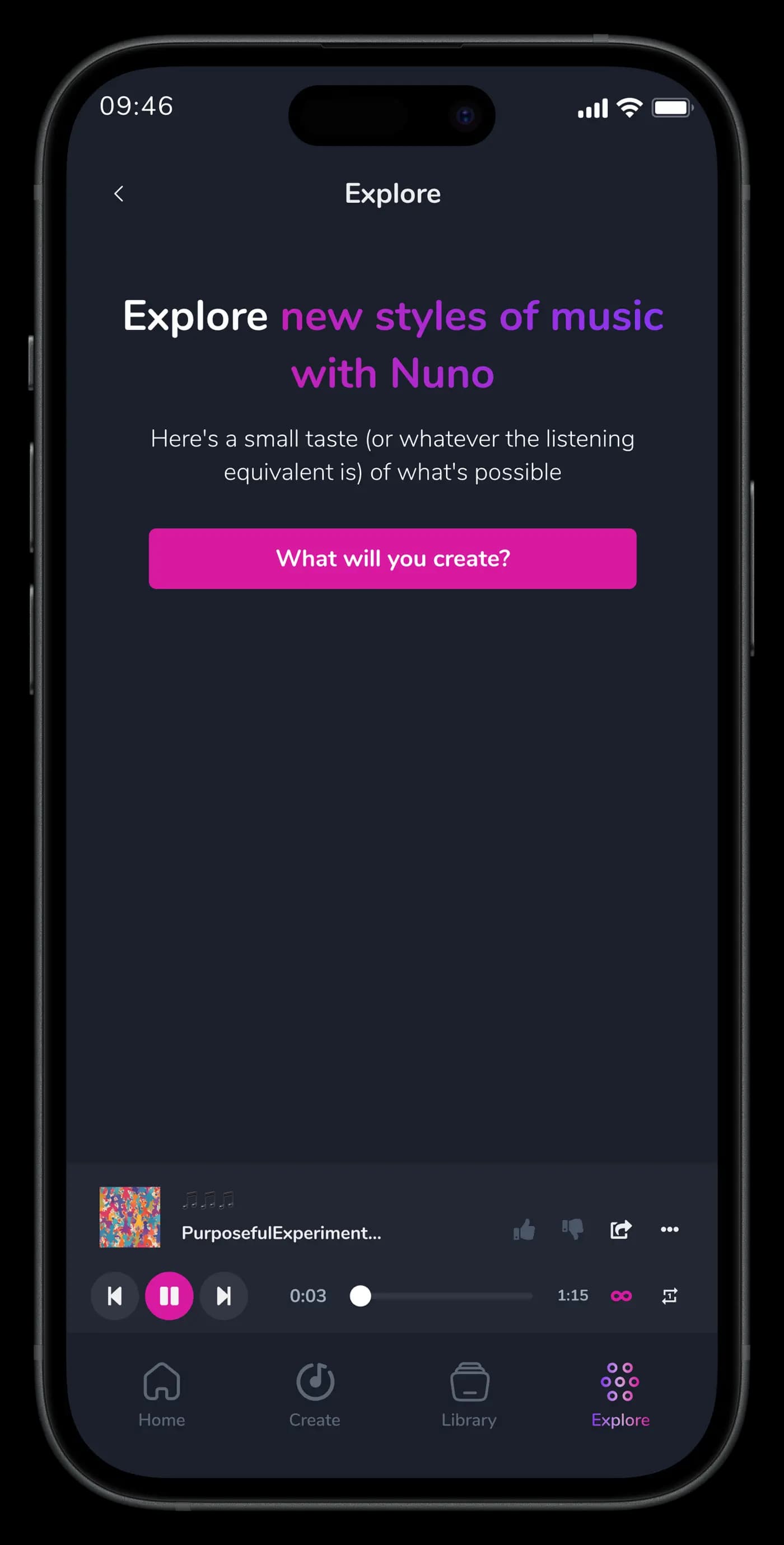 AI Create Music Mobile App — Mobil Uygulama