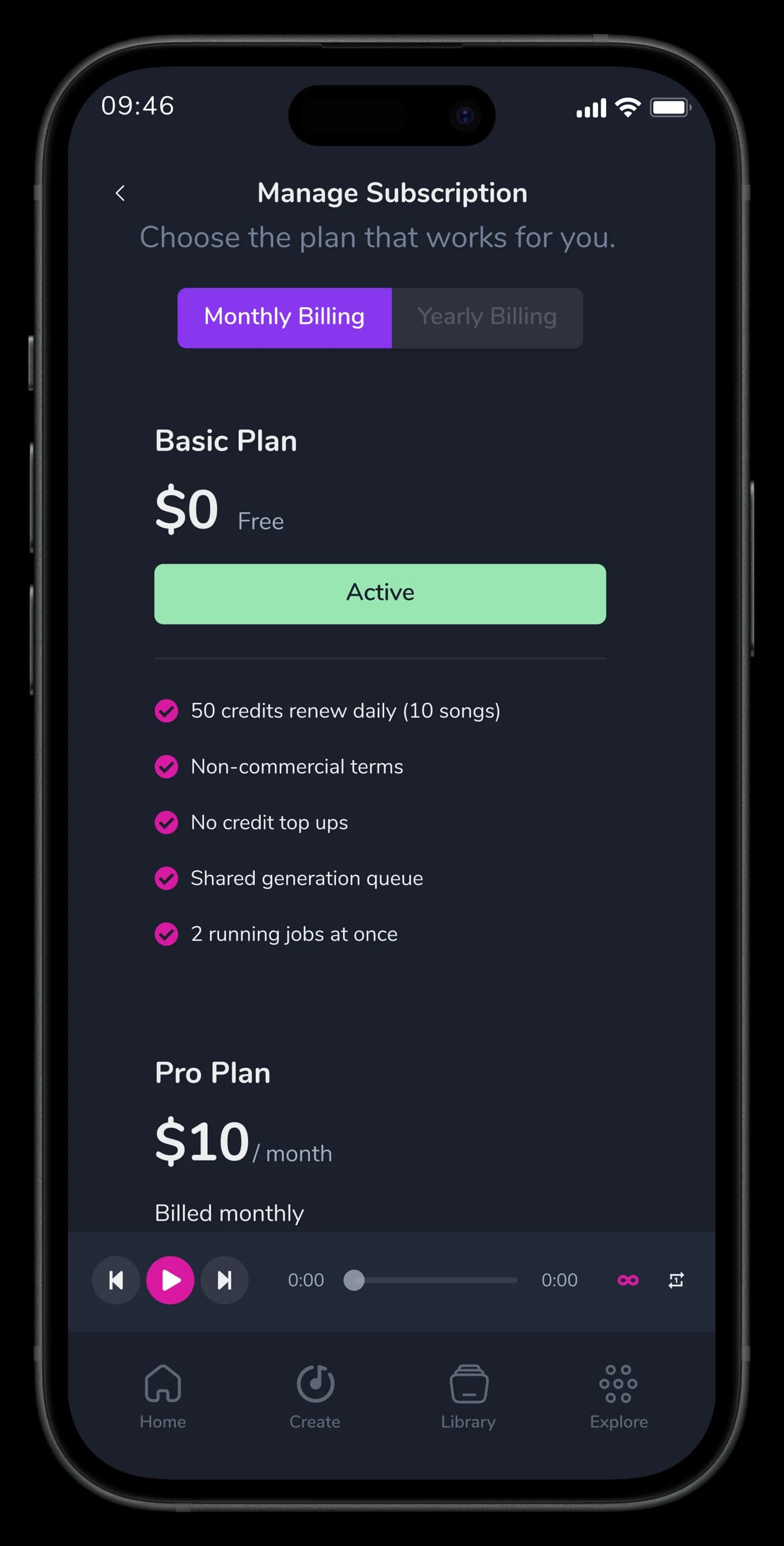 AI Create Music Mobile App — Mobil Uygulama