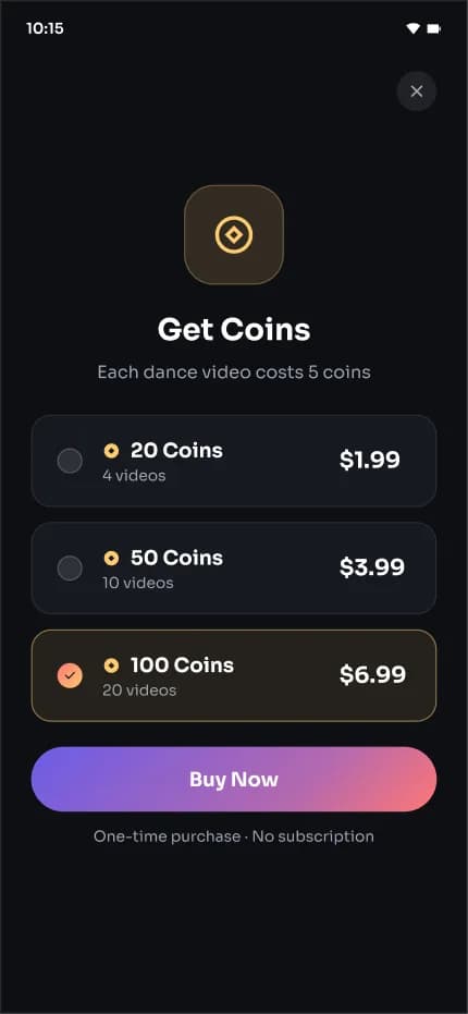 Ai Dance — Mobil Uygulama