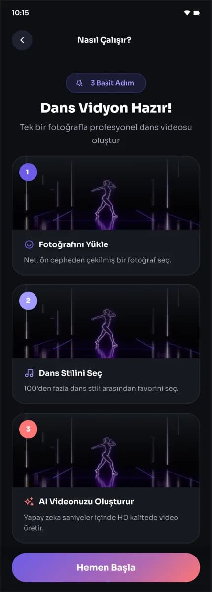 Ai Dance — Mobil Uygulama