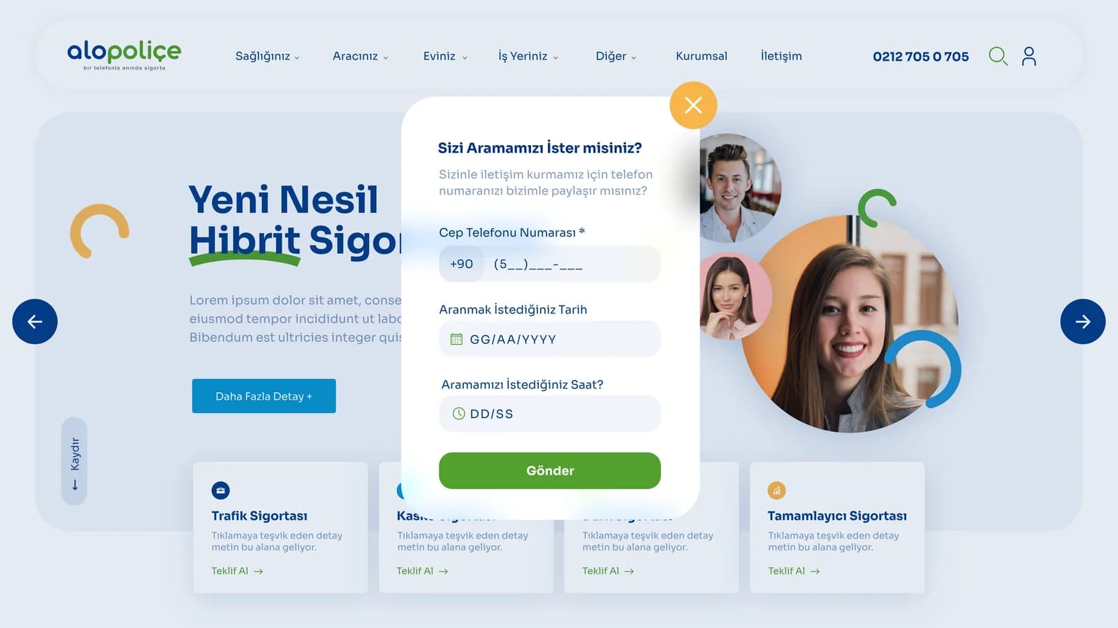 Alo Poliçe — Web Sitesi