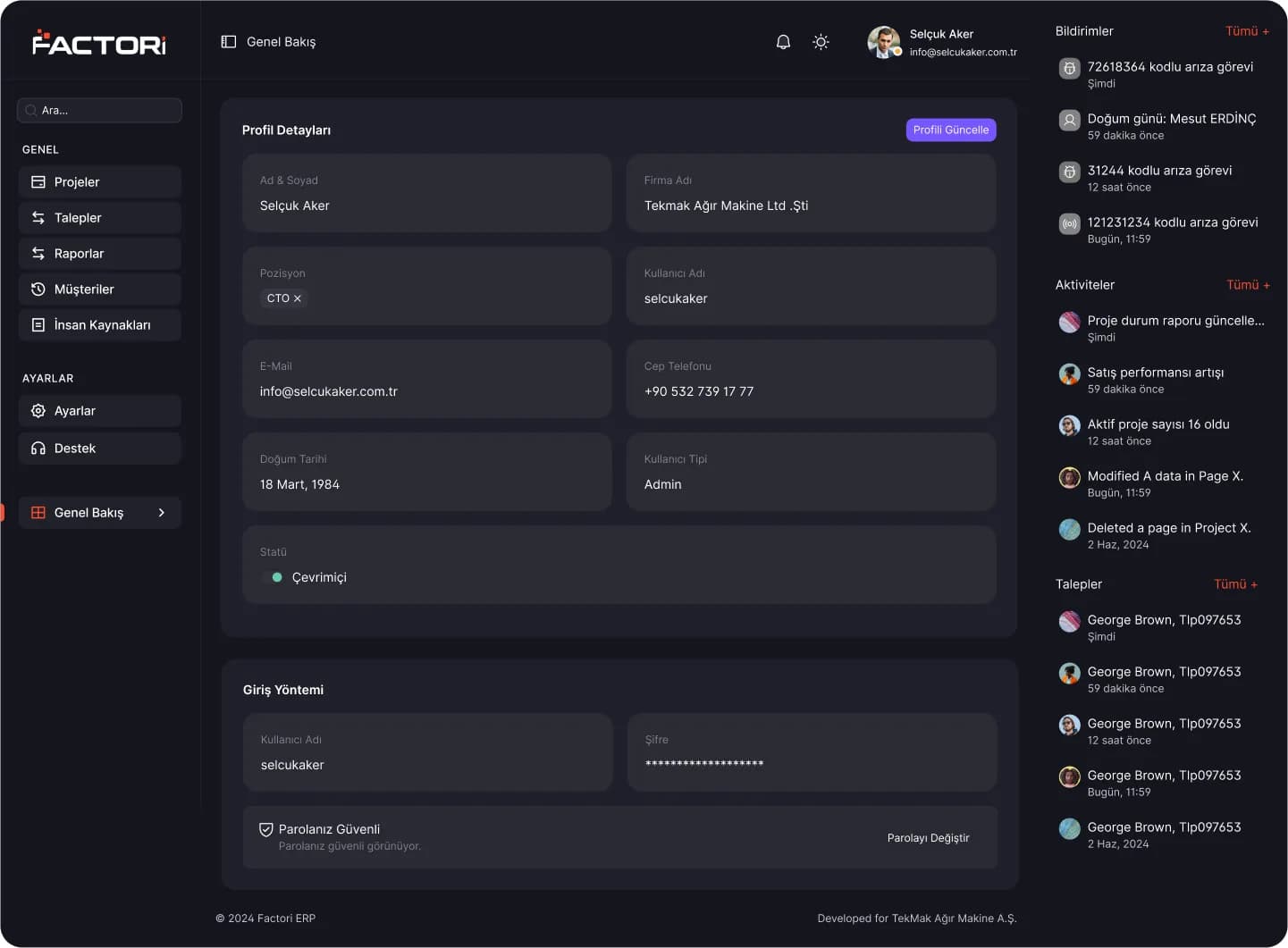 ERP Software — SaaS & Dashboard