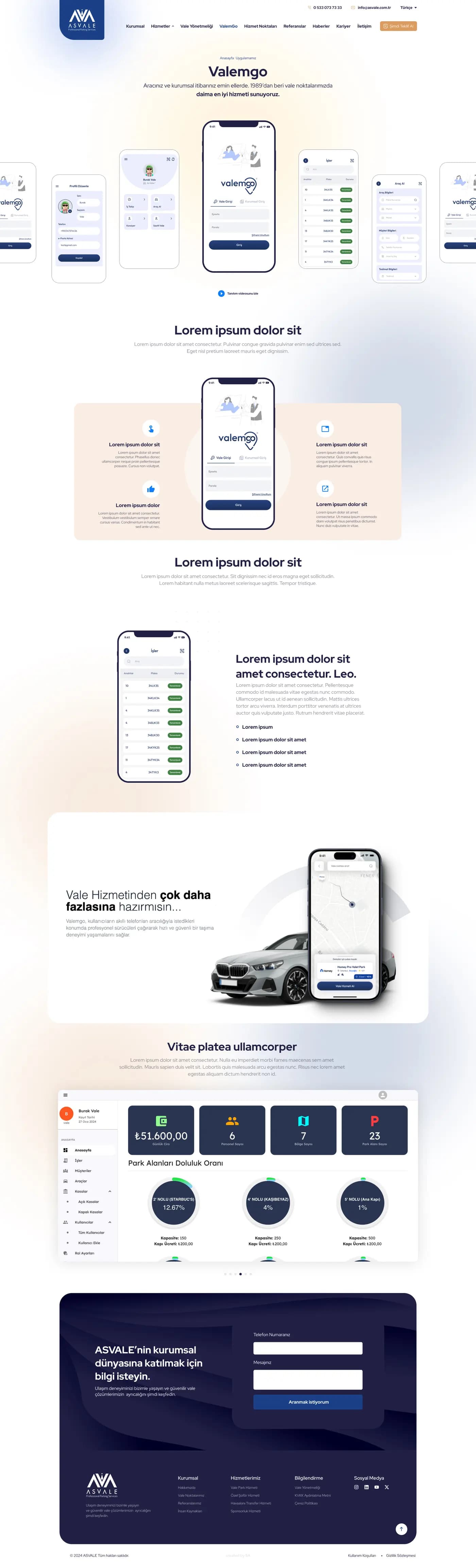 AS Vale Corporate Website — Web Sitesi