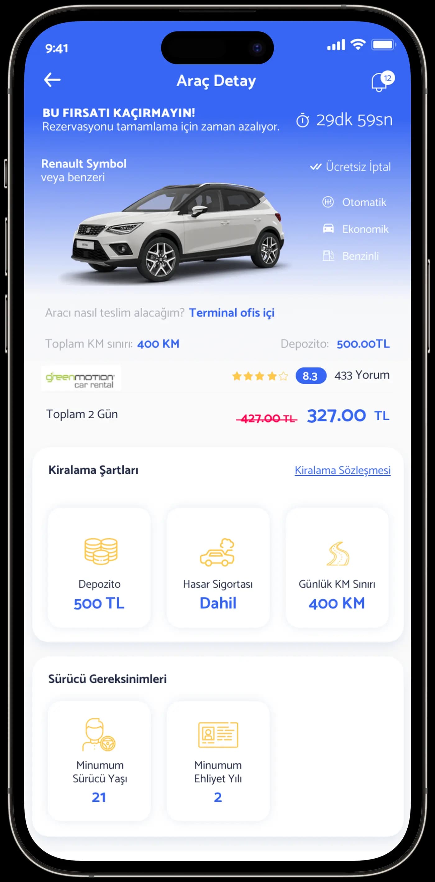 Ayes Rent A Car — Mobil Uygulama