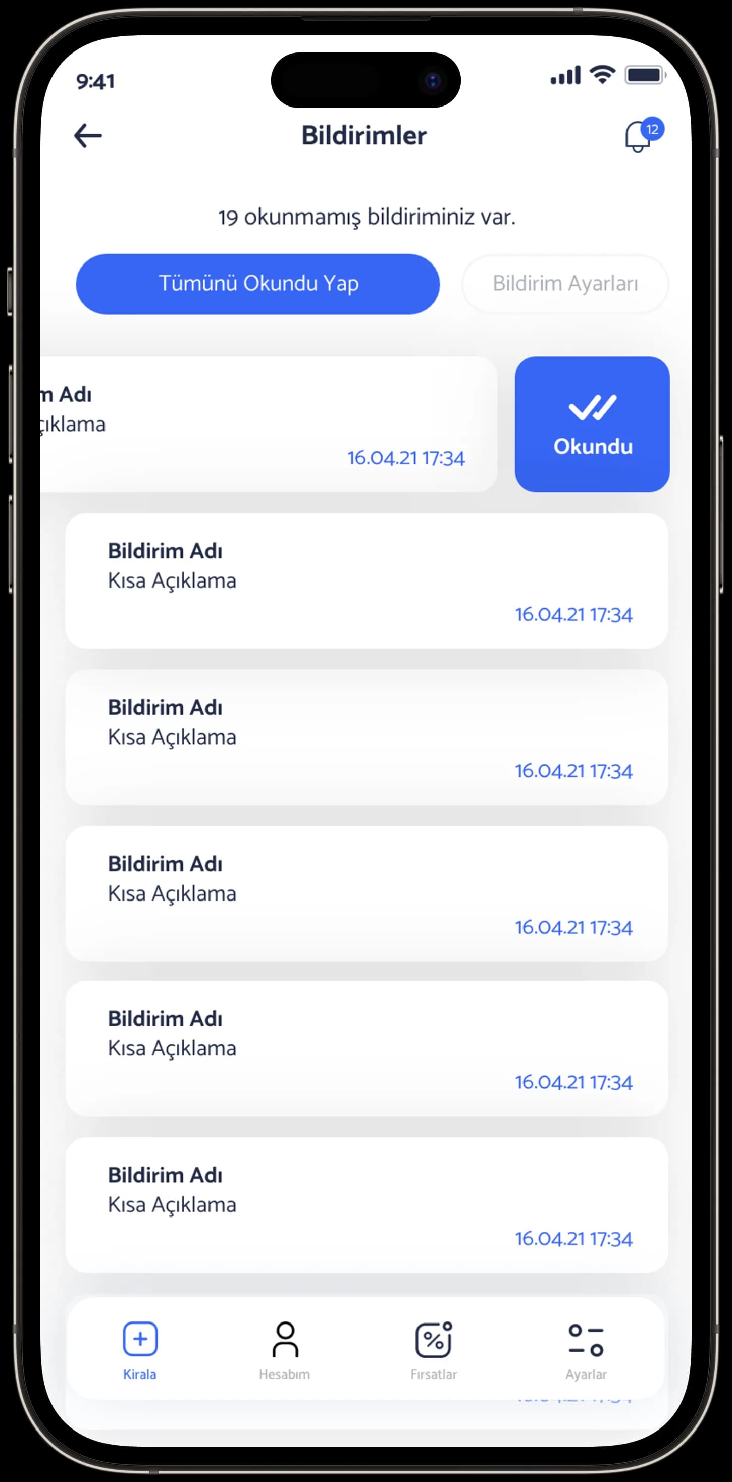 Ayes Rent A Car — Mobil Uygulama