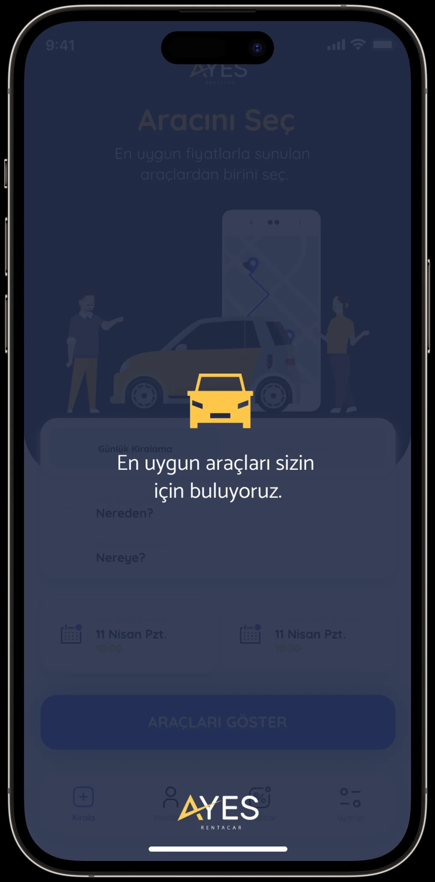 Ayes Rent A Car — Mobil Uygulama