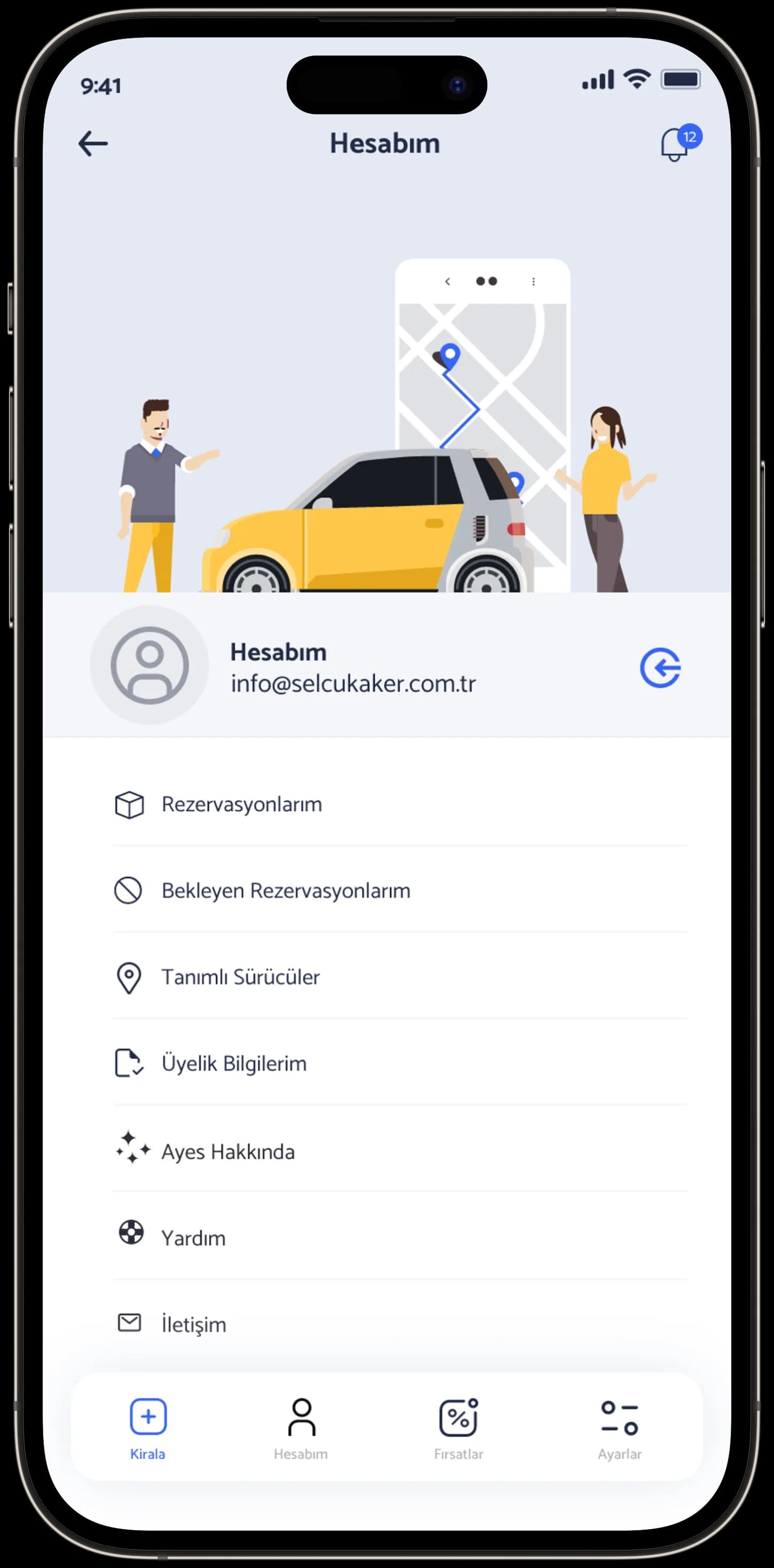 Ayes Rent A Car — Mobil Uygulama