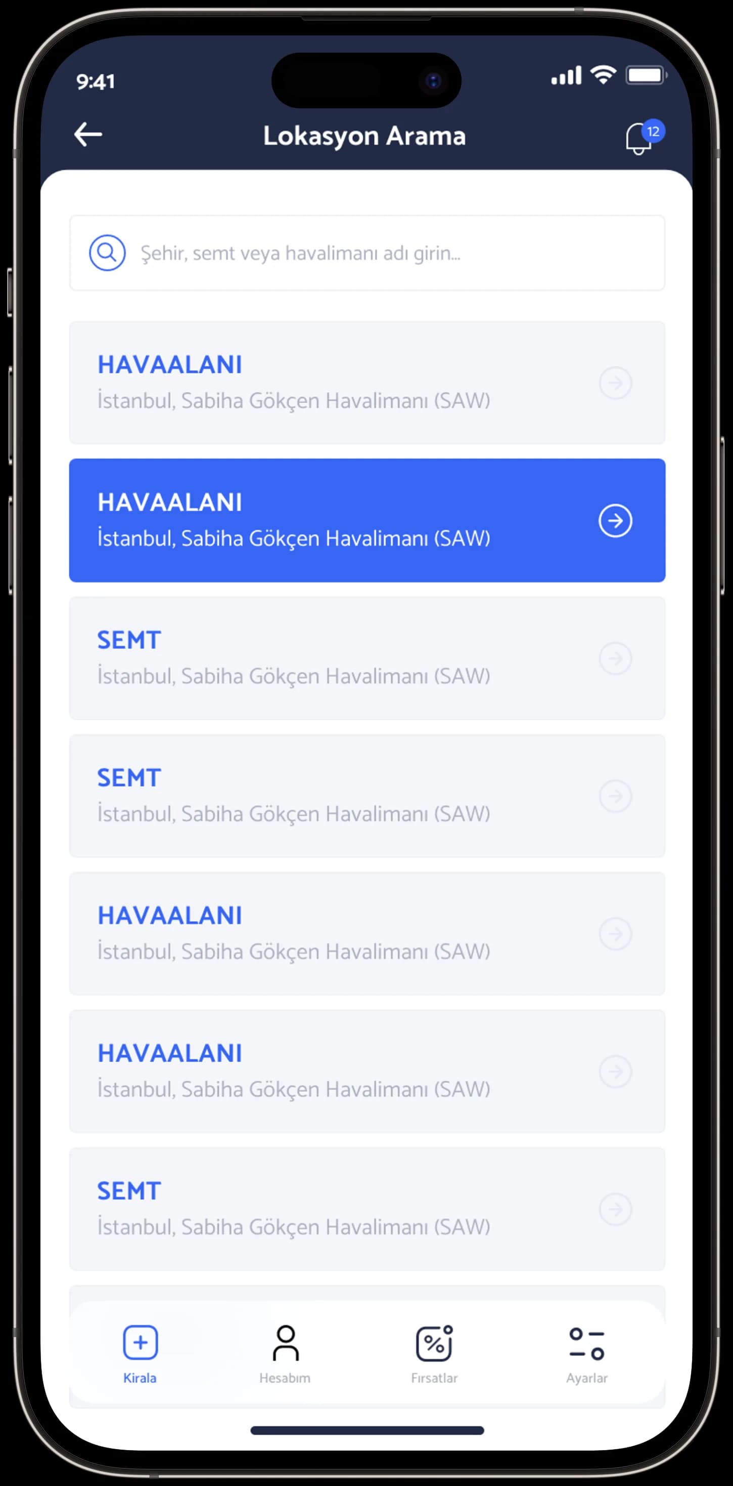 Ayes Rent A Car — Mobil Uygulama