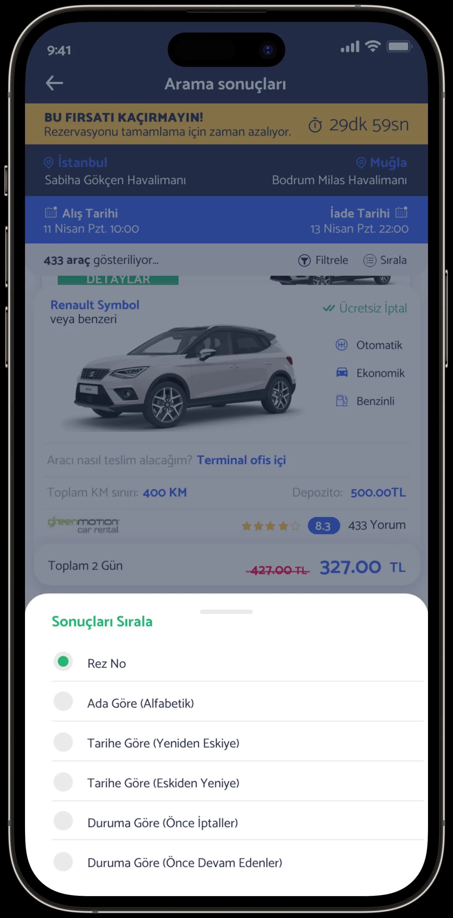 Ayes Rent A Car — Mobil Uygulama