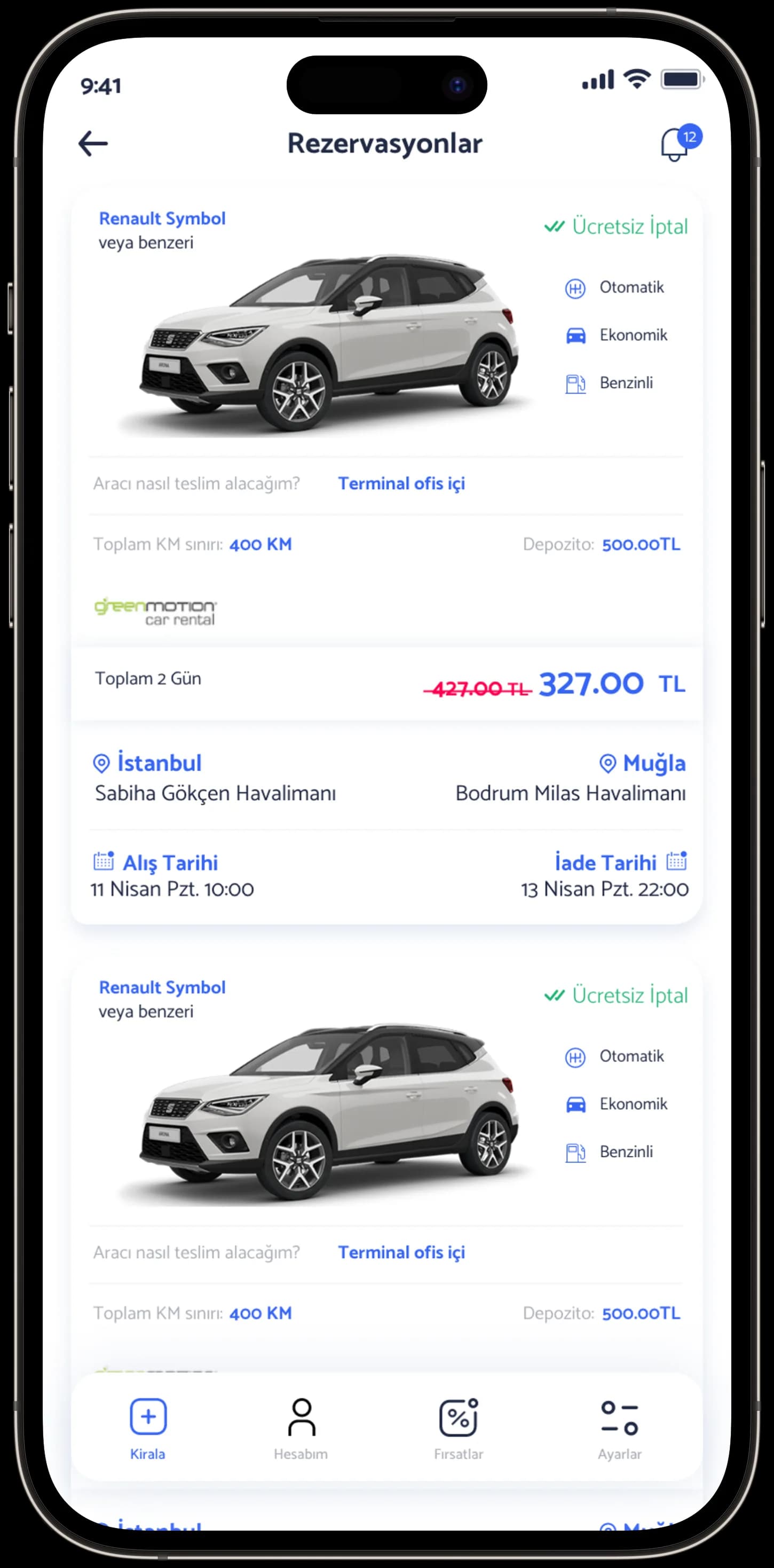 Ayes Rent A Car — Mobil Uygulama