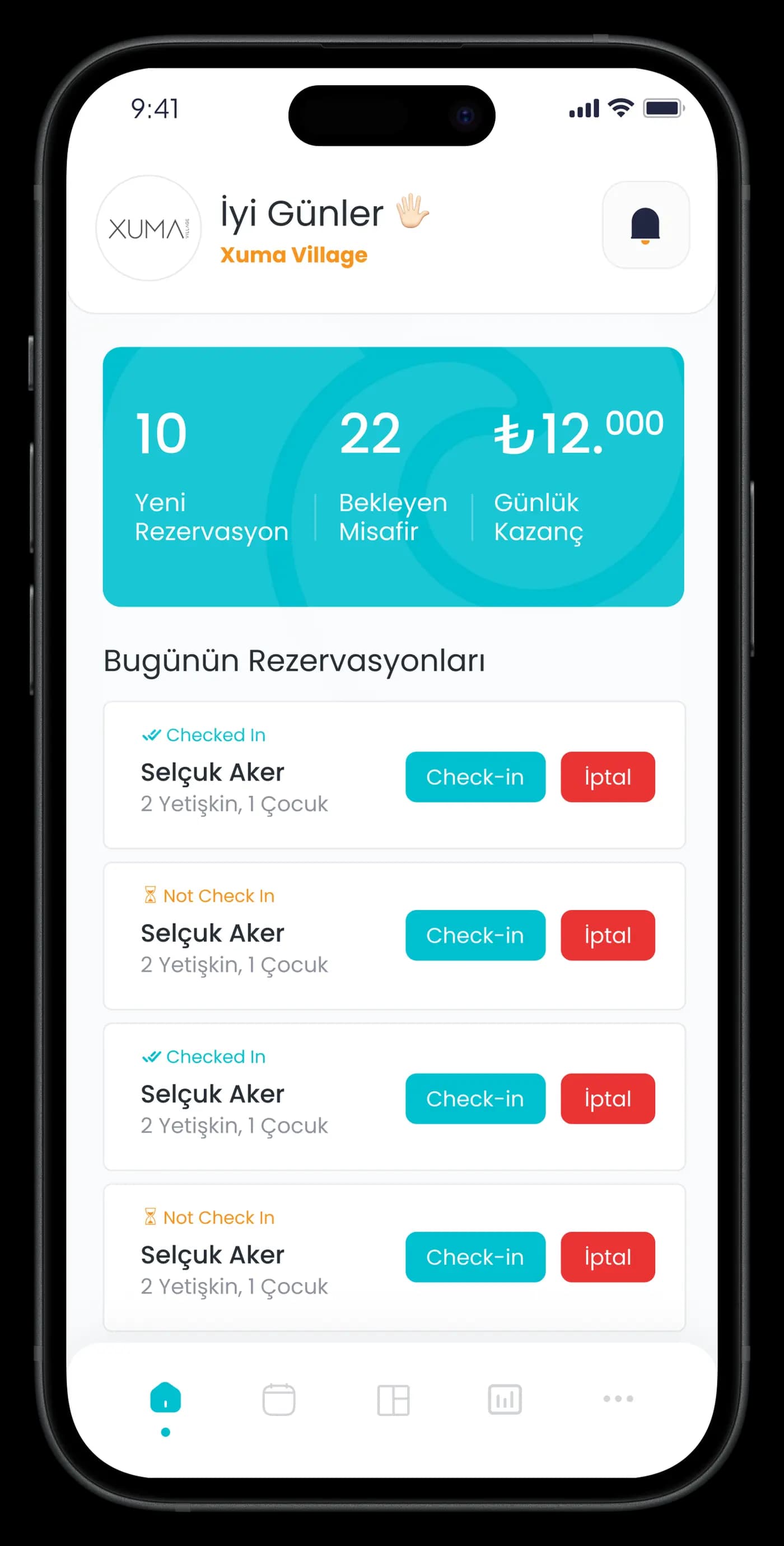Beach Reservation Mobile App — Mobil Uygulama