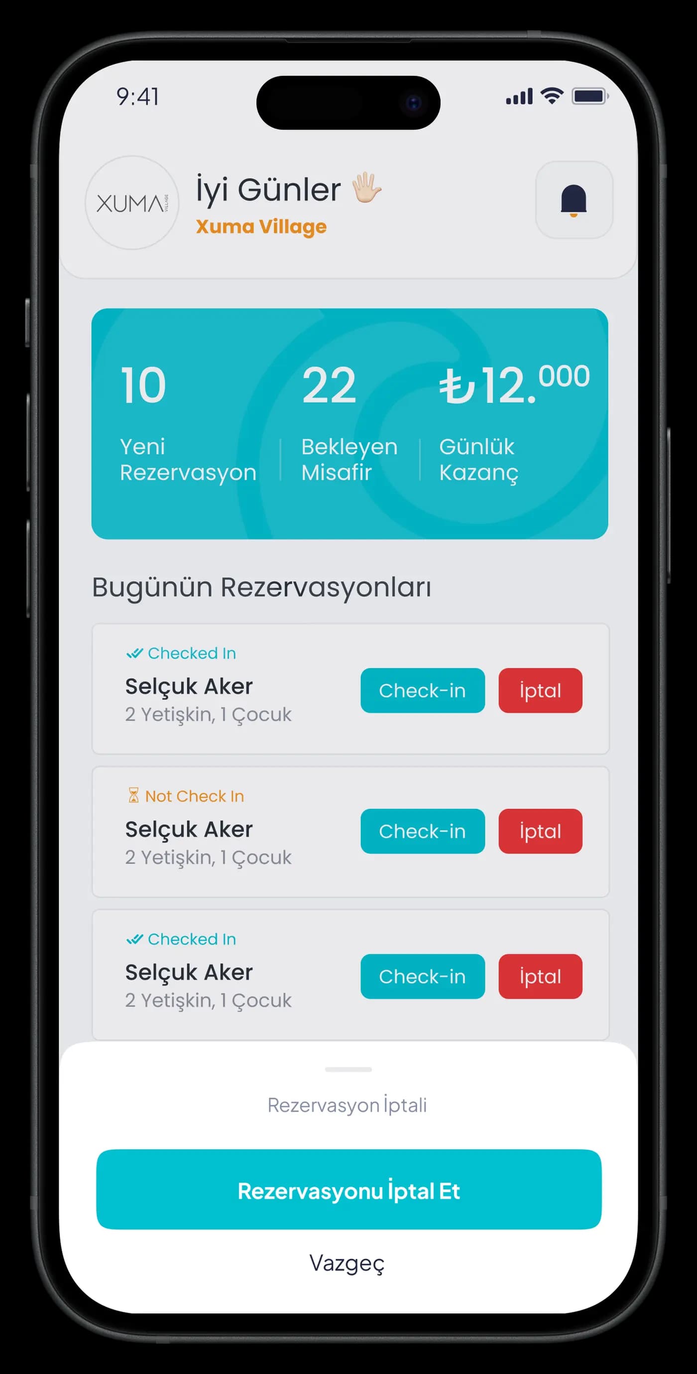 Beach Reservation Mobile App — Mobil Uygulama