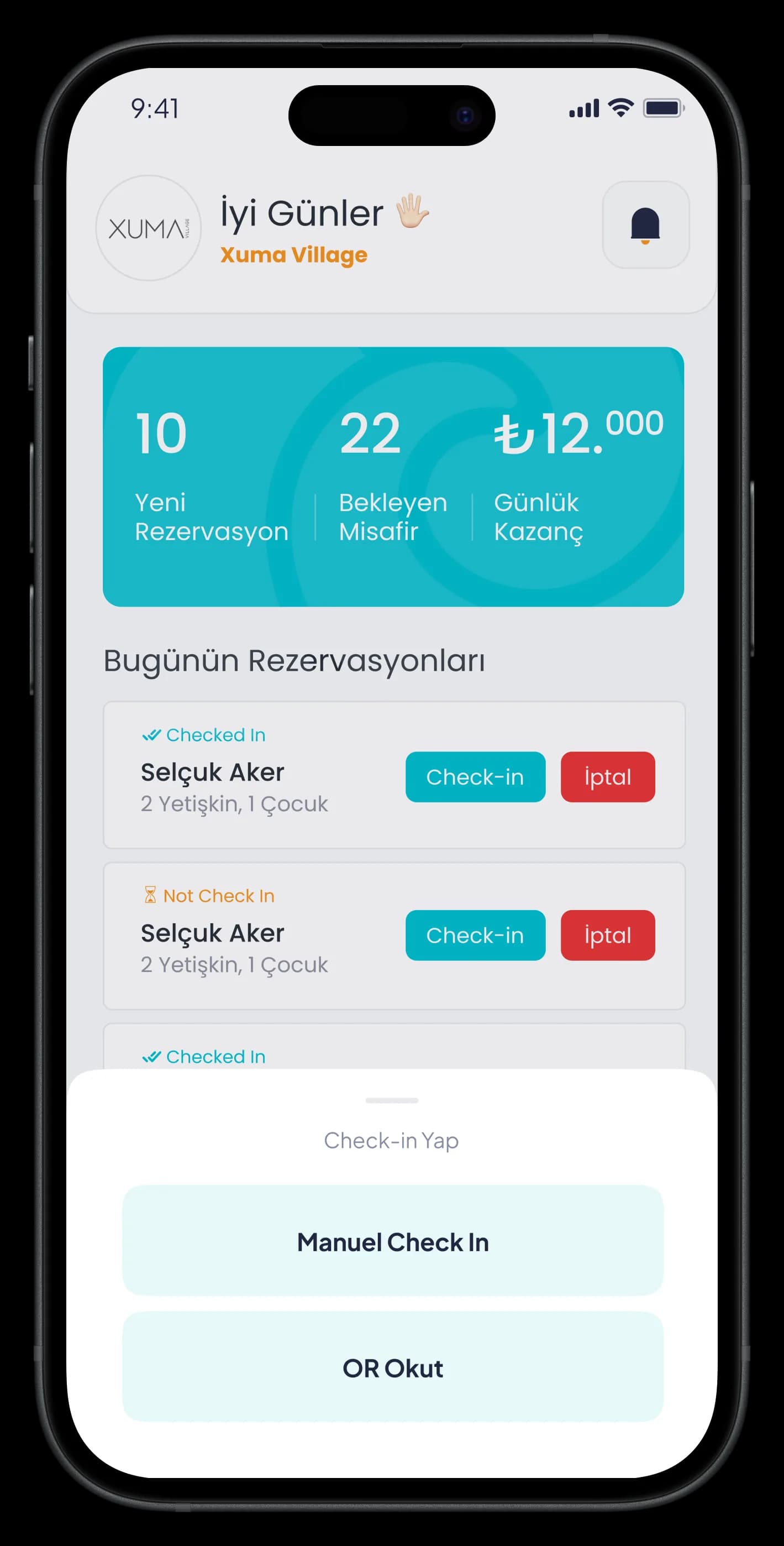 Beach Reservation Mobile App — Mobil Uygulama