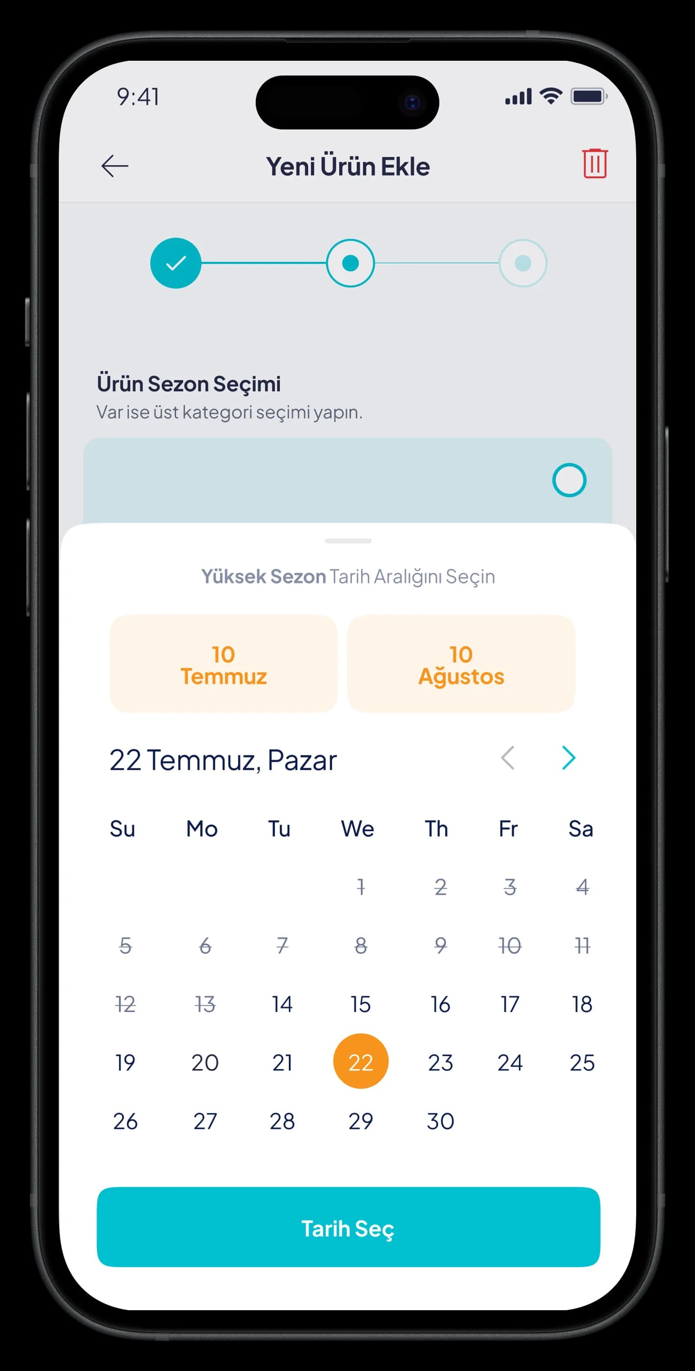 Beach Reservation Mobile App — Mobil Uygulama