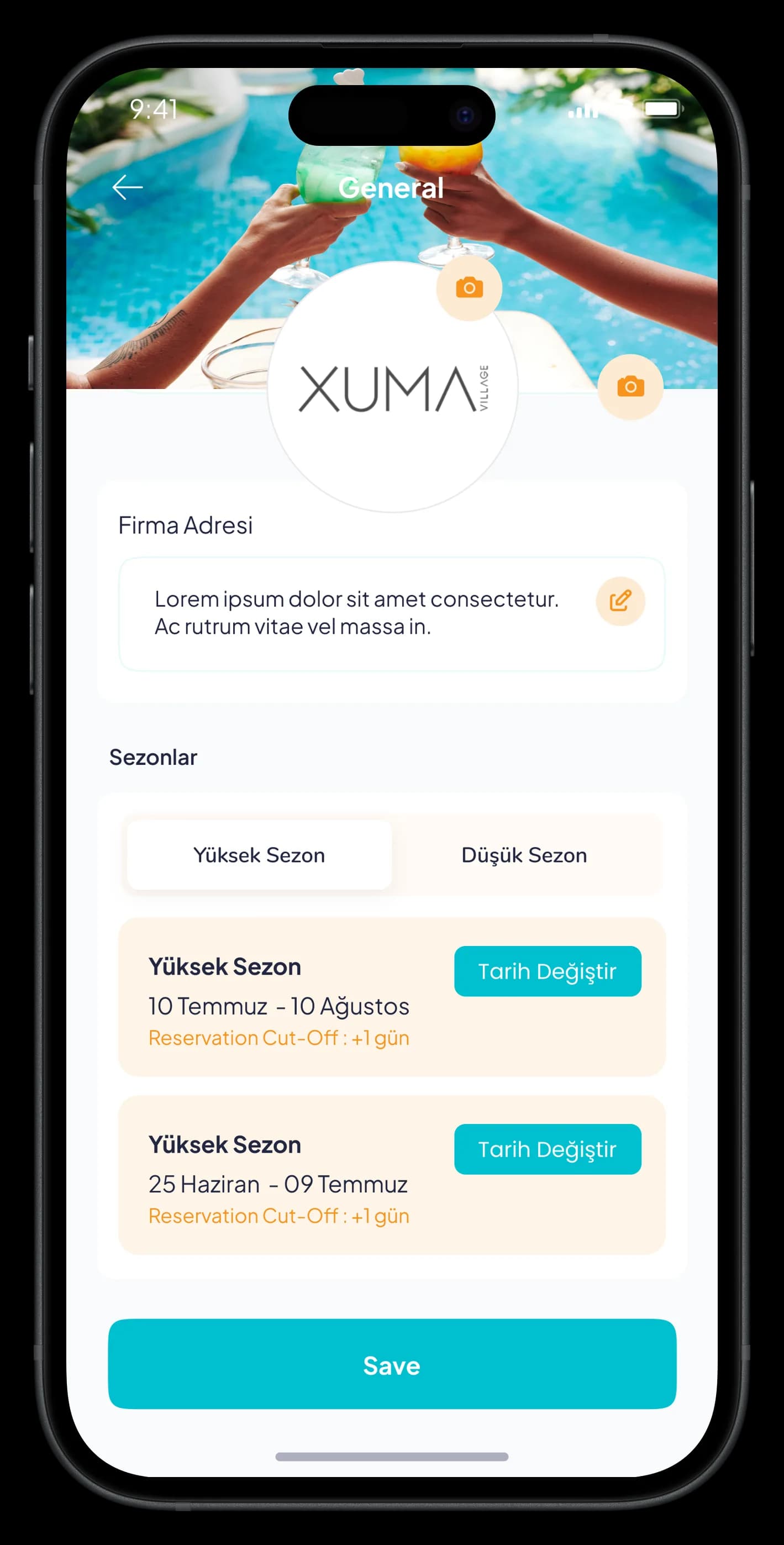 Beach Reservation Mobile App — Mobil Uygulama
