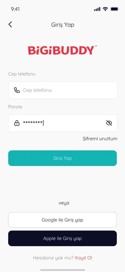 BigiBogy — Mobil Uygulama