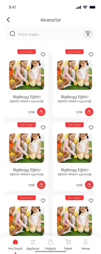 BigiBogy — Mobil Uygulama