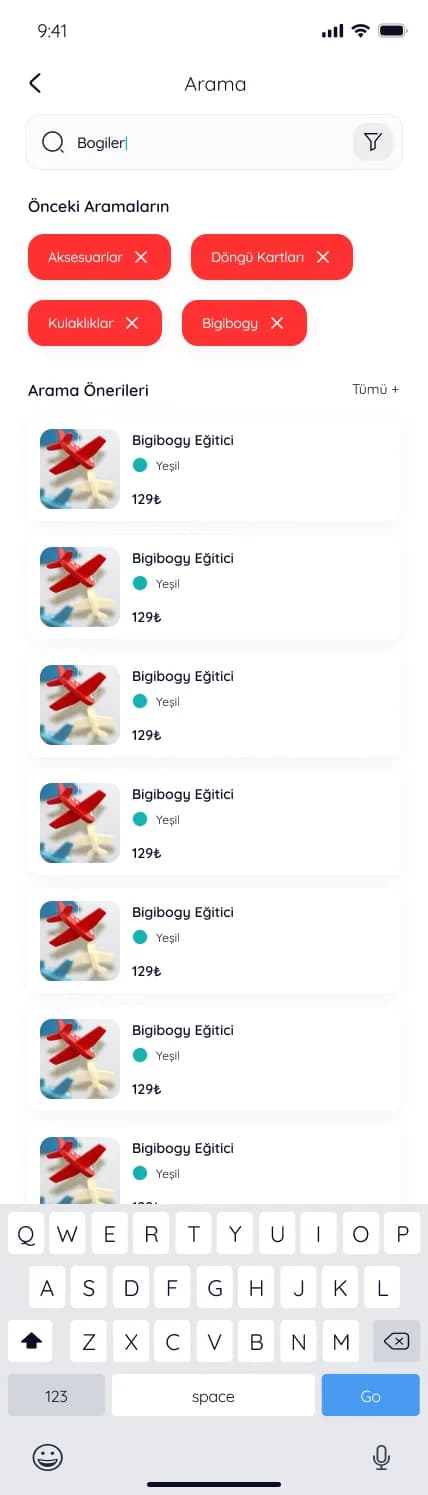 BigiBogy — Mobil Uygulama