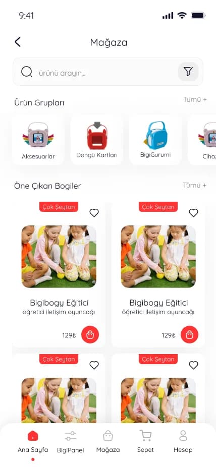 BigiBogy — Mobil Uygulama