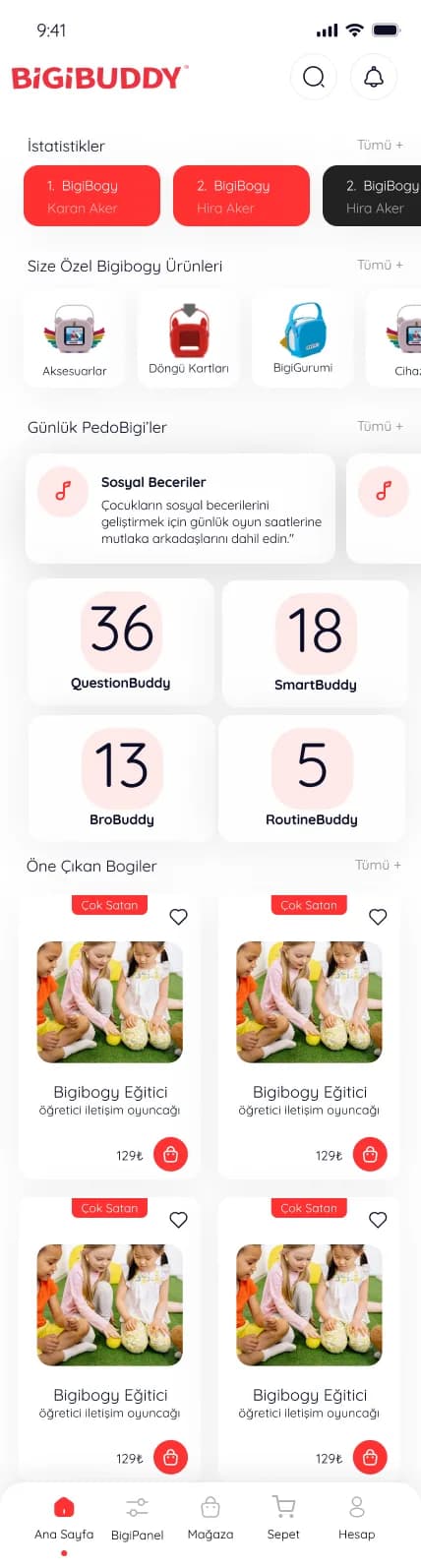 BigiBogy — Mobil Uygulama