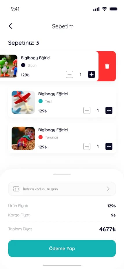 BigiBogy — Mobil Uygulama
