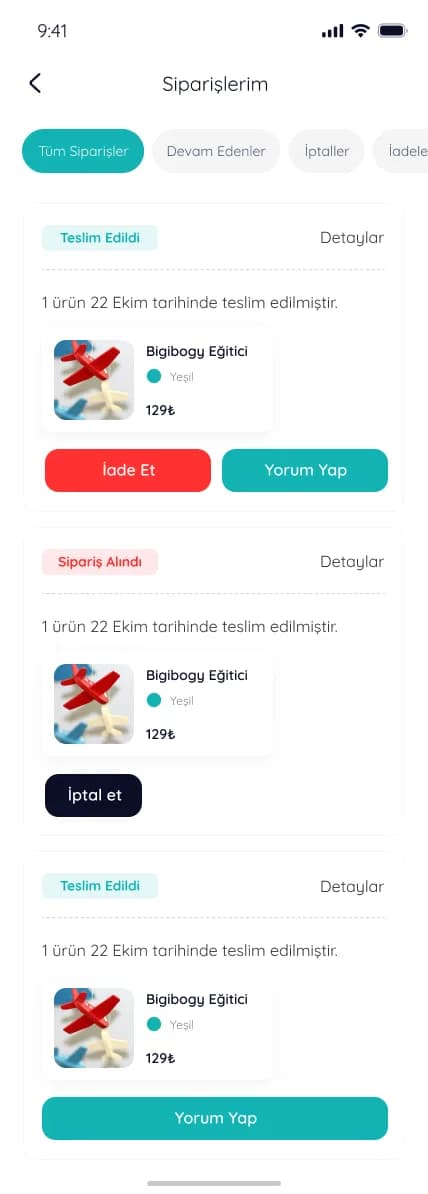 BigiBogy — Mobil Uygulama
