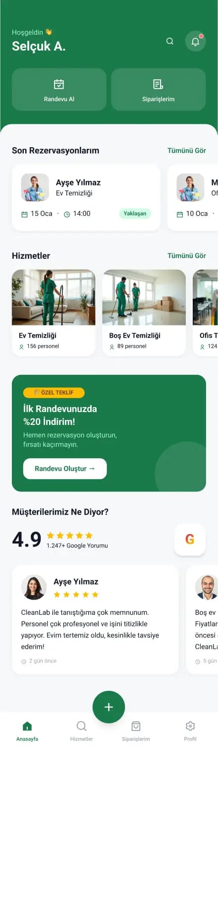 Clean Lab App — Mobil Uygulama