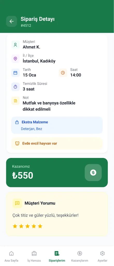 Clean Lab App — Mobil Uygulama