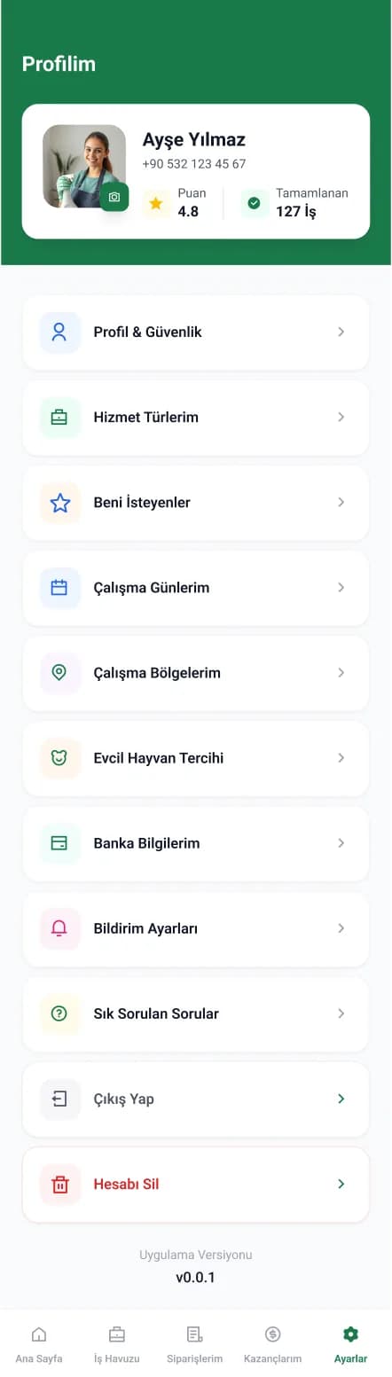 Clean Lab App — Mobil Uygulama