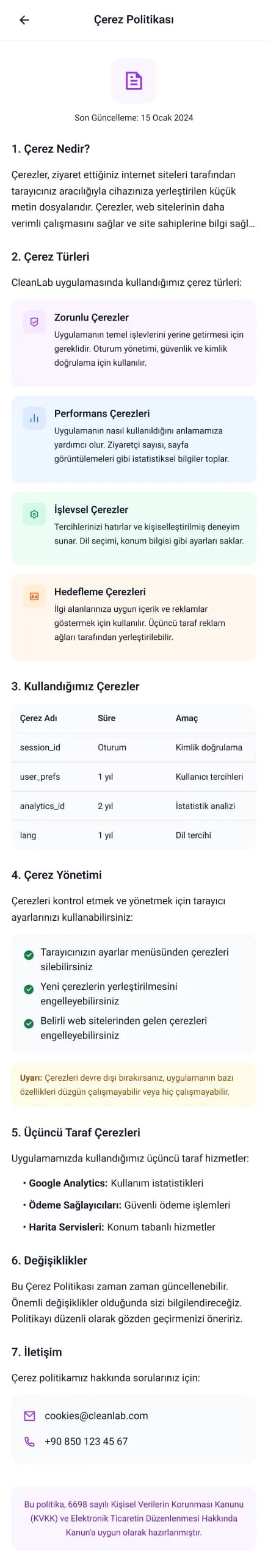 Clean Lab App — Mobil Uygulama