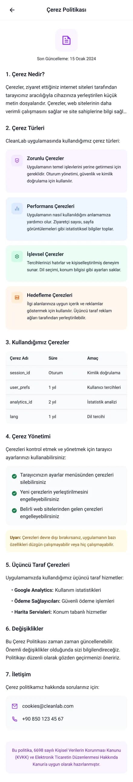 Clean Lab App — Mobil Uygulama