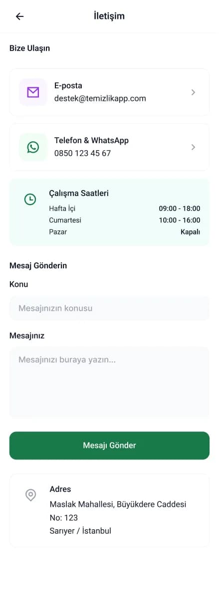 Clean Lab App — Mobil Uygulama