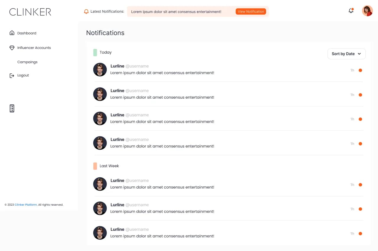 Clinker Social Media — SaaS & Dashboard