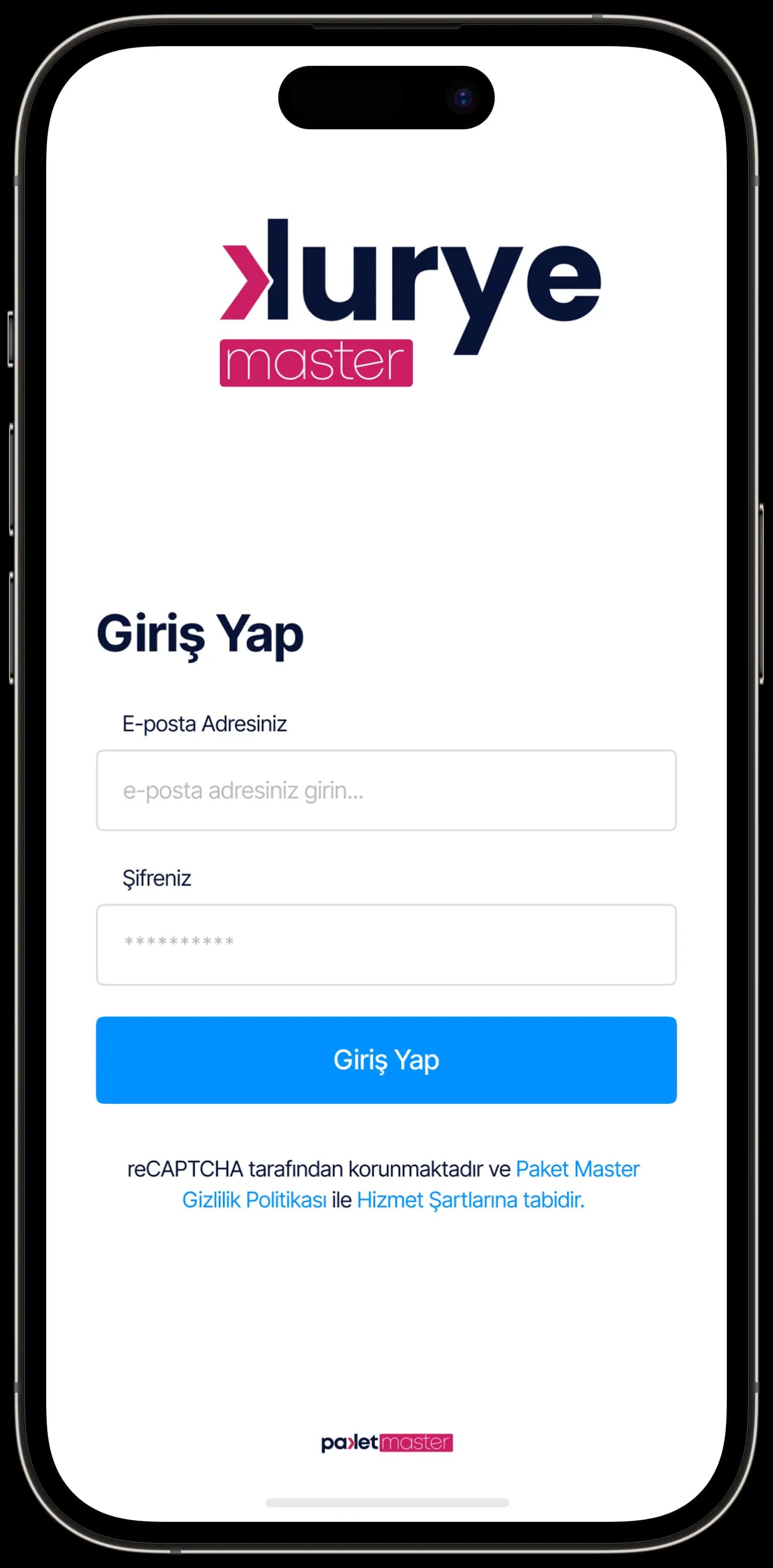 Courier App — Mobil Uygulama