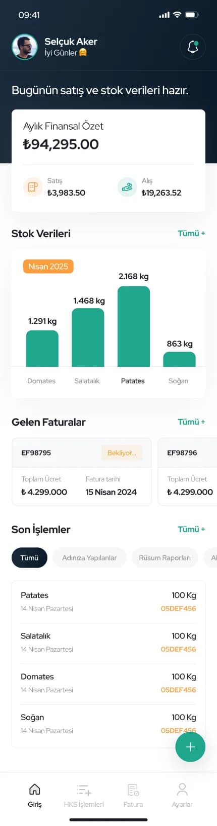 E-Halci App — Mobil Uygulama