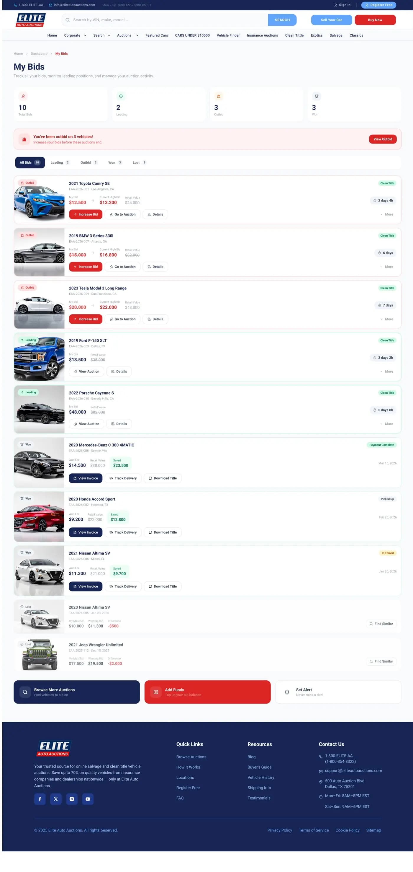 Elite Auto — E-Ticaret